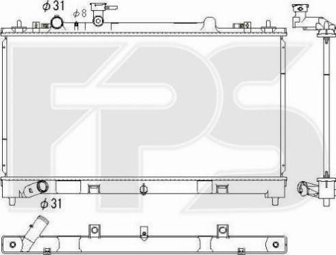 FPS FP 44 A1385-X - Radiaator,mootorijahutus www.avaruosad.ee