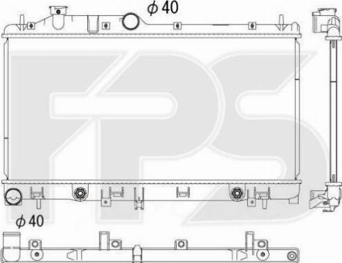 FPS FP 67 A1413-X - Radiaator,mootorijahutus www.avaruosad.ee