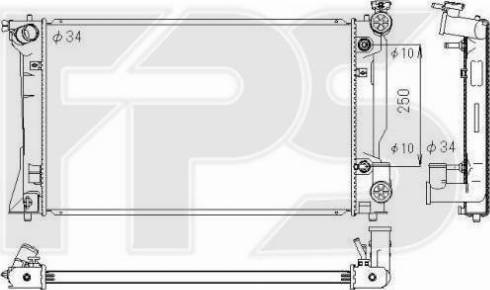 FPS FP 70 A1309-X - Radiator, engine cooling www.avaruosad.ee