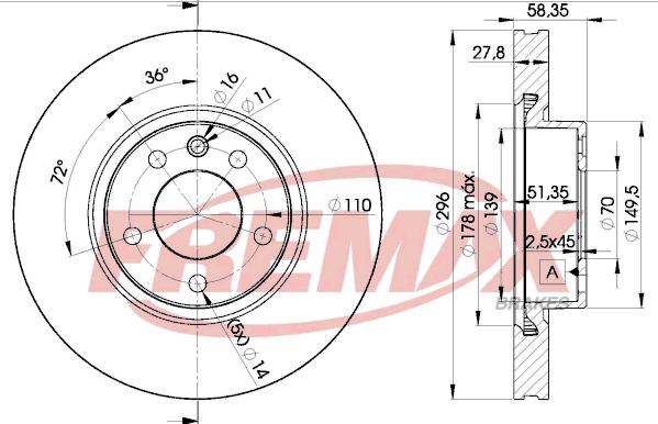 FREMAX BD-1134 - Тормозной диск www.avaruosad.ee