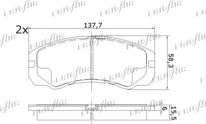Frigair PD20.501 - Kit de plaquettes de frein, frein à disque www.avaruosad.ee