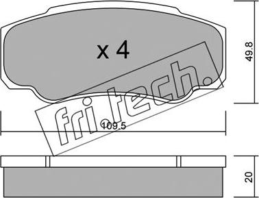 Fri.Tech. 548.0 - Brake Pad Set, disc brake www.avaruosad.ee
