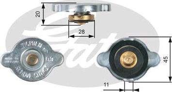 GATES-SEA RC124 - Sealing Cap, radiator www.avaruosad.ee