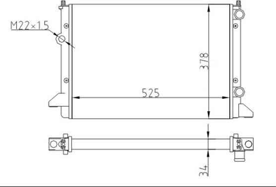 Hart 600 525 - Radiator, engine cooling www.avaruosad.ee