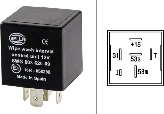 HELLA 5WG 003 620-097 - Relay, wipe-/wash interval www.avaruosad.ee