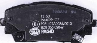 HELLA 8DB 355 020-611 - Juego de pastillas de freno www.avaruosad.ee