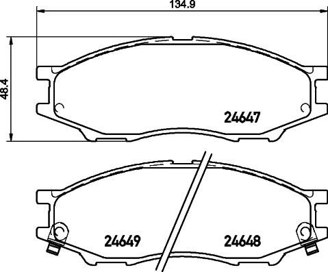 HELLA 8DB 355 028-681 - Bremžu uzliku kompl., Disku bremzes www.avaruosad.ee