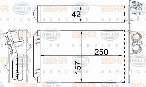 HELLA 8FH 351 511-514 - Теплообменник, отопление салона www.avaruosad.ee