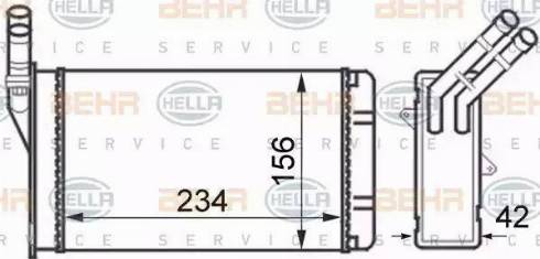 HELLA 8FH 351 024-301 - Heat Exchanger, interior heating www.avaruosad.ee