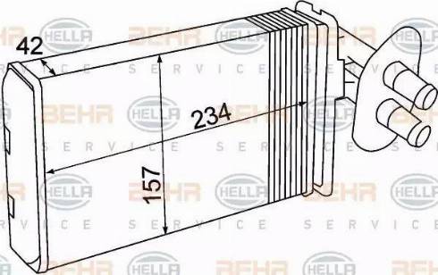 HELLA 8FH 351 308-741 - Теплообменник, отопление салона www.avaruosad.ee