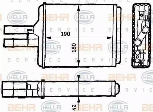 HELLA 8FH 351 313-141 - Теплообменник, отопление салона www.avaruosad.ee