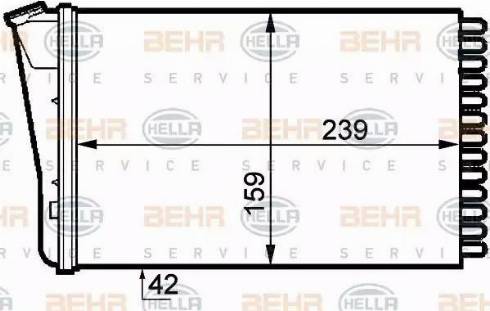 HELLA 8FH 351 313-291 - Теплообменник, отопление салона www.avaruosad.ee