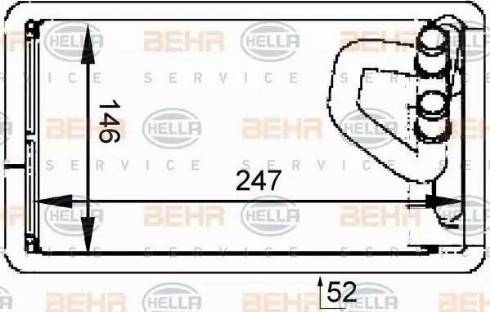 HELLA 8FH 351 333-101 - Теплообменник, отопление салона www.avaruosad.ee
