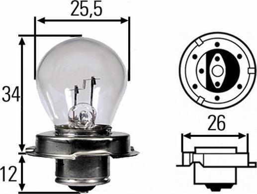 HELLA 8GA 008 899-061 - Лампа накаливания, основная фара www.avaruosad.ee