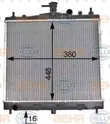 HELLA 8MK 376 790-521 - Radiaator,mootorijahutus www.avaruosad.ee