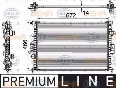 HELLA 8MK 376 745-591 - Radiaator,mootorijahutus www.avaruosad.ee