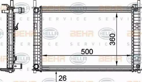 HELLA 8MK 376 764-321 - Radiaator,mootorijahutus www.avaruosad.ee