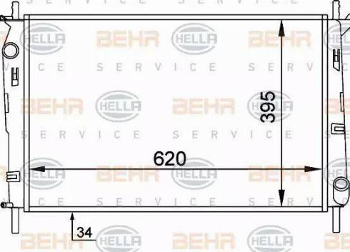 HELLA 8MK 376 706-631 - Radiaator,mootorijahutus www.avaruosad.ee