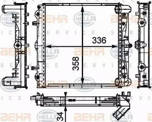 HELLA 8MK 376 714-294 - Radiaator,mootorijahutus www.avaruosad.ee