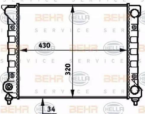 HELLA 8MK 376 718-074 - Radiaator,mootorijahutus www.avaruosad.ee