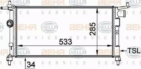 HELLA 8MK 376 712-004 - Radiaator,mootorijahutus www.avaruosad.ee