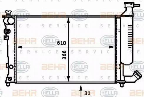 HELLA 8MK 376 717-501 - Radiaator,mootorijahutus www.avaruosad.ee