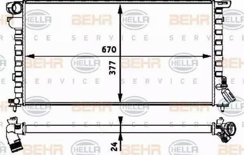 HELLA 8MK 376 717-631 - Radiaator,mootorijahutus www.avaruosad.ee