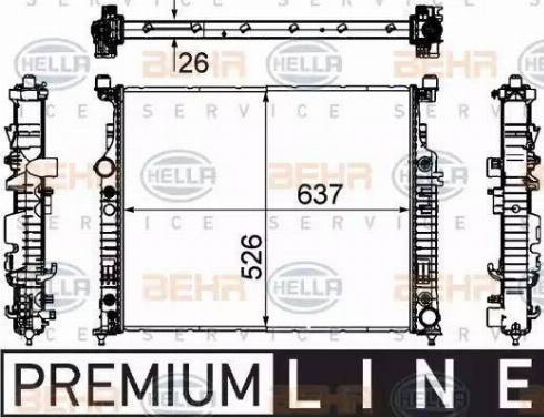 HELLA 8MK 376 781-571 - Radiaator,mootorijahutus www.avaruosad.ee