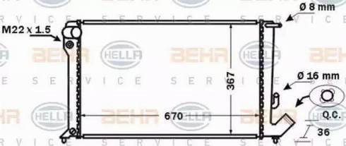 HELLA 8MK 376 724-711 - Radiaator,mootorijahutus www.avaruosad.ee