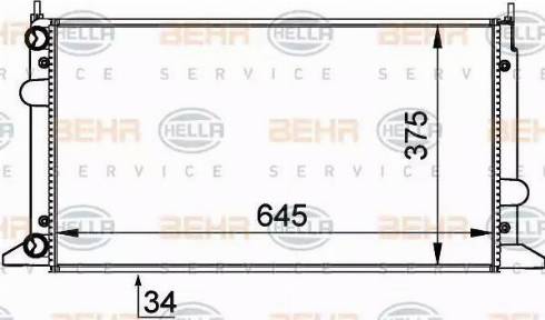 HELLA 8MK 376 720-481 - Radiaator,mootorijahutus www.avaruosad.ee