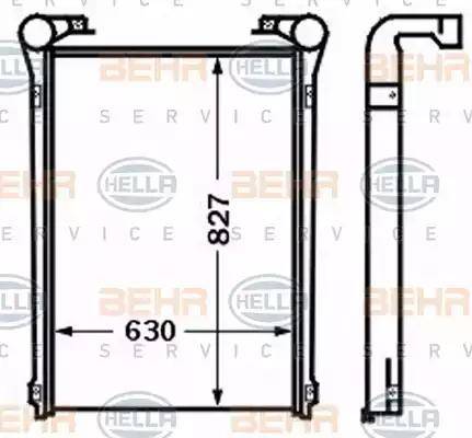 HELLA 8ML 376 727-611 - Kompressoriõhu radiaator www.avaruosad.ee