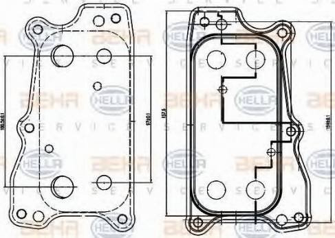 HELLA 8MO 376 714-811 - Õliradiaator,mootoriõli www.avaruosad.ee