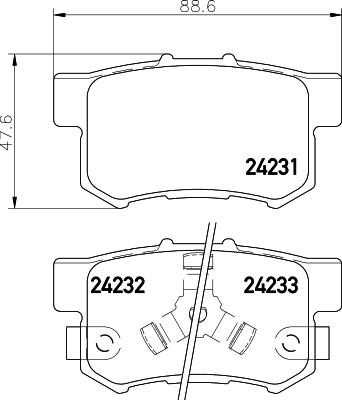 HELLA PAGID 8DB 355 012-061 - Bremžu uzliku kompl., Disku bremzes www.avaruosad.ee