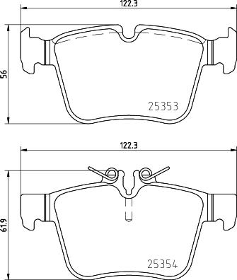 HELLA PAGID 8DB 355 021-831 - Bremžu uzliku kompl., Disku bremzes www.avaruosad.ee