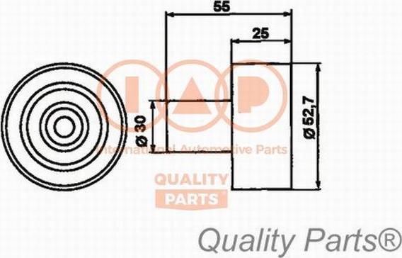 IAP QUALITY PARTS 12713077 - Tensioner Pulley, timing belt www.avaruosad.ee