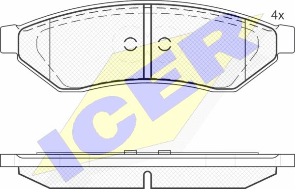 Icer 181726 - Kit de plaquettes de frein, frein à disque www.avaruosad.ee