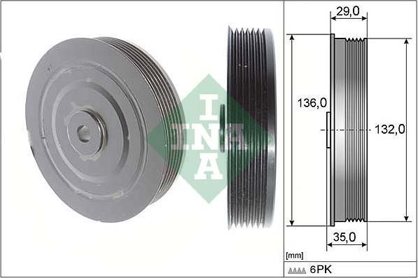 INA 544 0009 10 - Belt Pulley, crankshaft www.avaruosad.ee