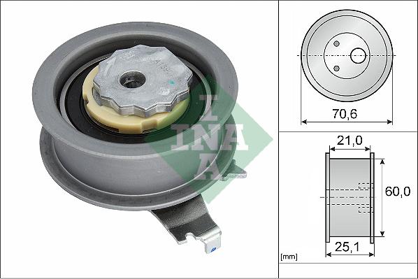 INA 531 0940 10 - Tensioner Pulley, timing belt www.avaruosad.ee