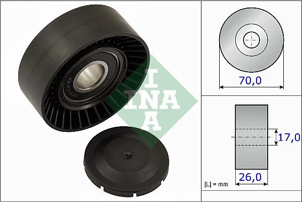 INA 531 0891 10 - Deflection/Guide Pulley, v-ribbed belt www.avaruosad.ee