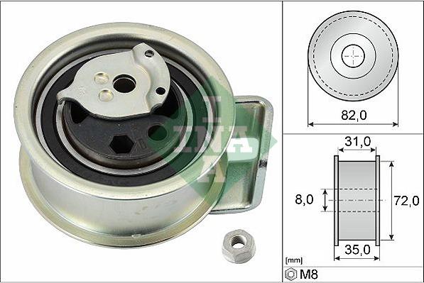 INA 531 0396 20 - Tensioner Pulley, timing belt www.avaruosad.ee