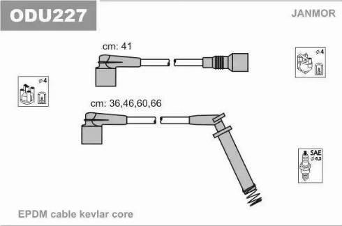 Janmor ODU227 - Ignition Cable Kit www.avaruosad.ee