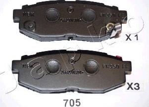 Japko 51705 - Brake Pad Set, disc brake www.avaruosad.ee