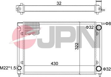 JPN 60C9055-JPN - Radiator, engine cooling www.avaruosad.ee