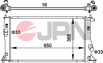 JPN 60C9027-JPN - Radiaator,mootorijahutus www.avaruosad.ee