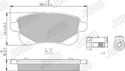 Jurid 573660J - Kit de plaquettes de frein, frein à disque www.avaruosad.ee
