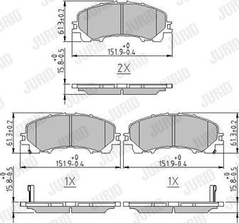 Jurid 573789J - Тормозные колодки, дисковые www.avaruosad.ee