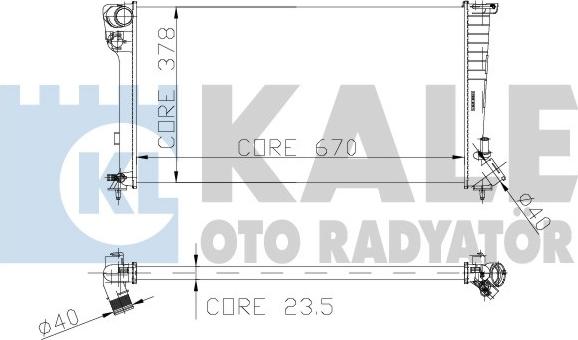 KALE OTO RADYATÖR 160900 - Radiator, engine cooling www.avaruosad.ee