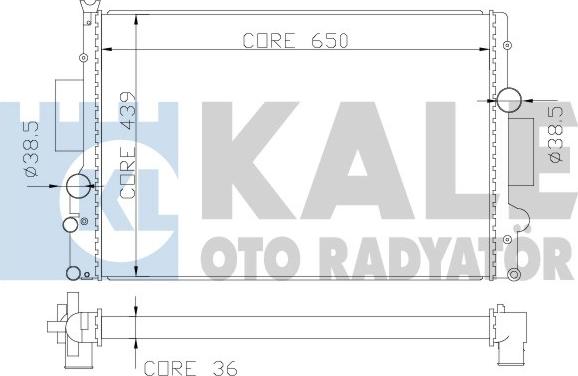 KALE OTO RADYATÖR 341985 - Radiators, Motora dzesēšanas sistēma www.avaruosad.ee