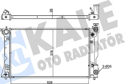 KALE OTO RADYATÖR 348145 - Radiators, Motora dzesēšanas sistēma www.avaruosad.ee