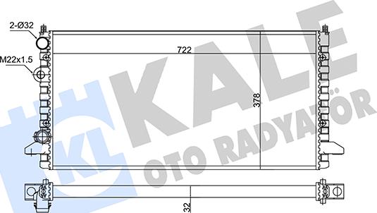 KALE OTO RADYATÖR 348295 - Radiators, Motora dzesēšanas sistēma www.avaruosad.ee